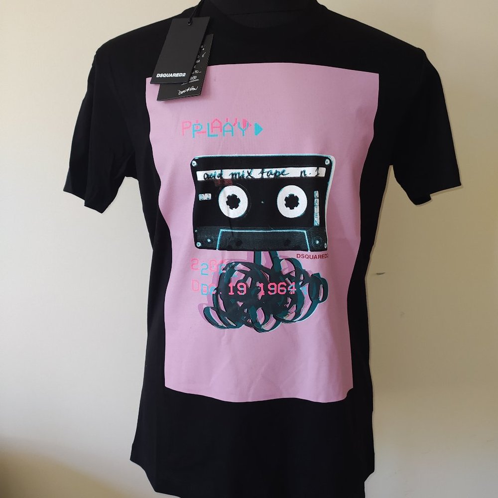 DSQUARED MEN'S SHORT SLEEVE NWT COTTON SHIRT